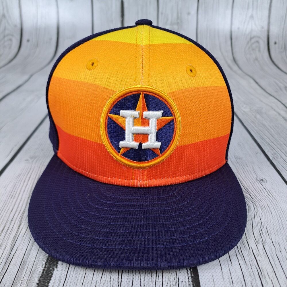 Houston Astros Hat Cap Fitted Youth 6 3/4 On Field